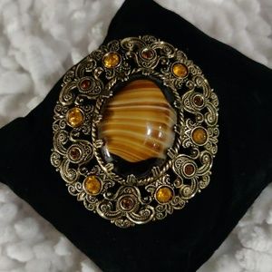 💥Final price💥Gold brown brooch